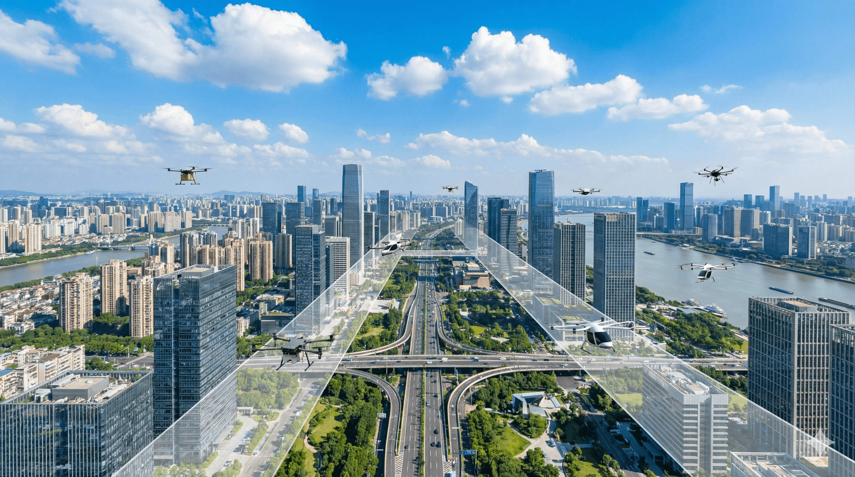 低空经济课题组资料板背景